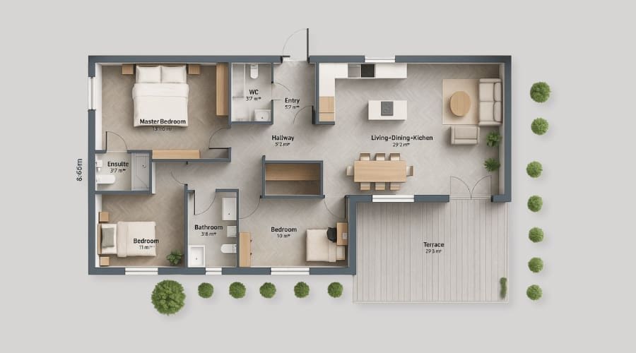 Luxe Homes 360 - Autopromocion Casas Prefabricadas Línea Smart - casa prefabricada estructura madera 116 7