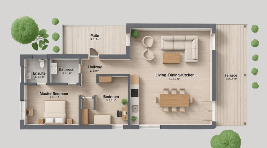 Luxe Homes 360 - Autopromocion Casas Prefabricadas Línea Smart - casa prefabricada estructura madera 96 7